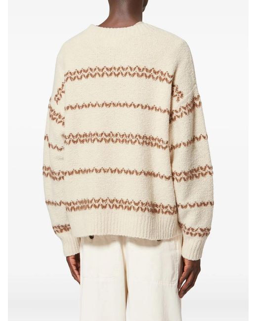 Isabel Marant Natural Romain Striped Pullover for men