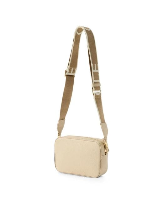 Coccinelle Natural Tebe Grained Leather Shoulder Bag