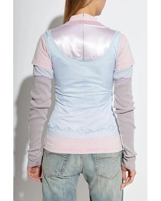 Balenciaga Blue Layered Top
