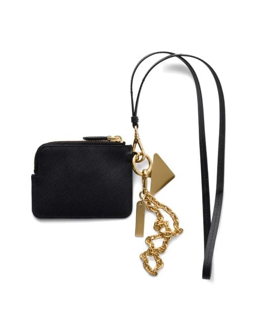 Prada Black Logo Leather Wallet