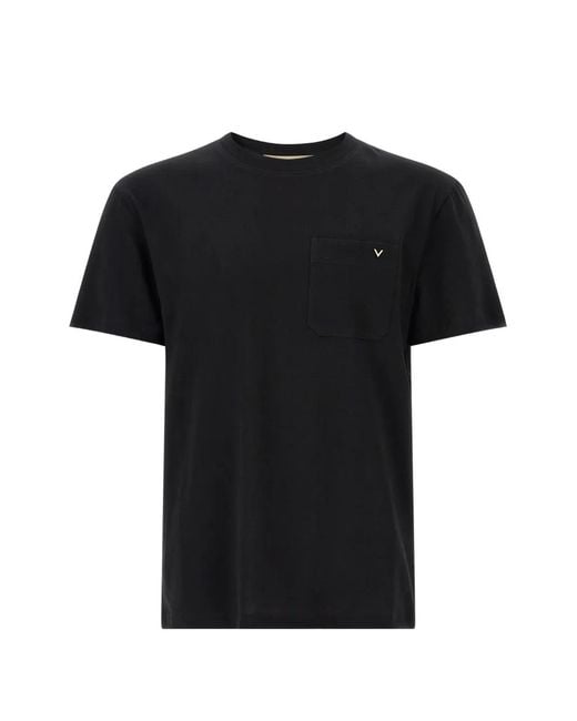 Valentino Garavani Black Vgold T-Shirt for men