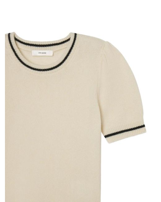 T-Shirt En Maille Pointelle FRAME en coloris Natural