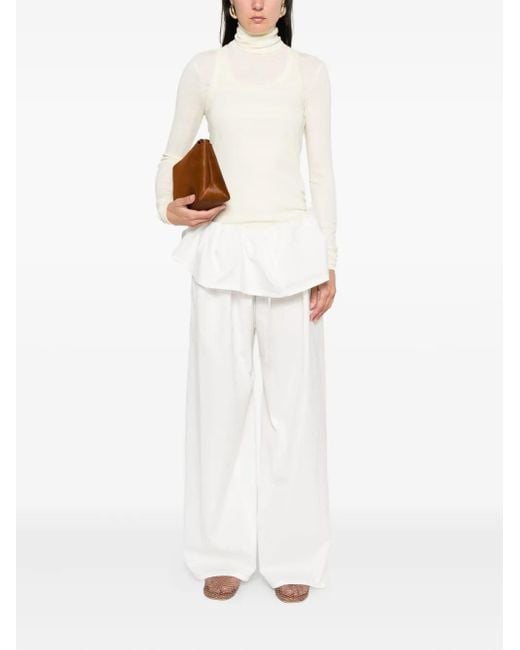 Rohe White Roll-Neck Sweater