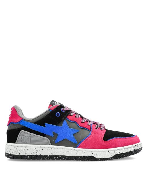 A Bathing Ape Blue Star-Patch Sneakers for men