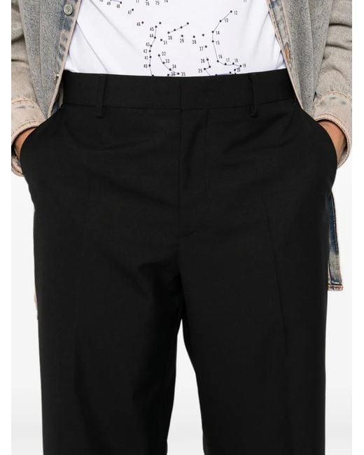 Moschino Black Straight-Leg Trousers With Classic Waistband And Tailored Finish for men