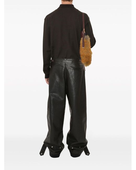 Burberry Black Long-sleeve Cotton Polo Shirt for men