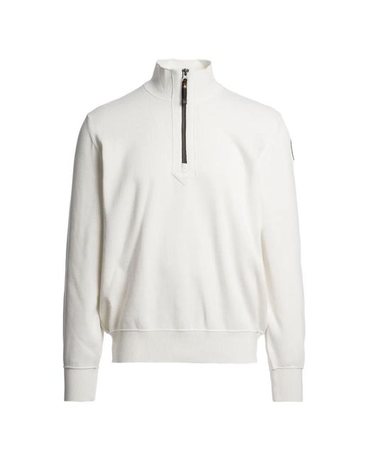 Parajumpers White Basic Scoe Half-Zip Sweater for men