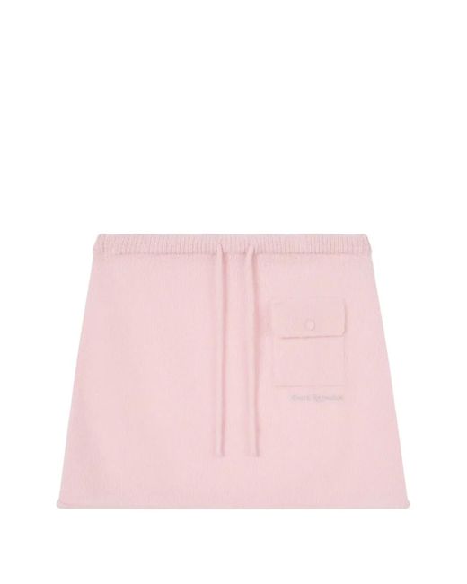 Rest&Recreation Pink Drawstring Knitted Mini Skirt