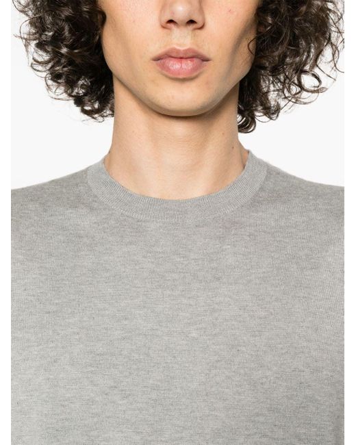 Camiseta de punto fino Zegna de hombre de color Gray
