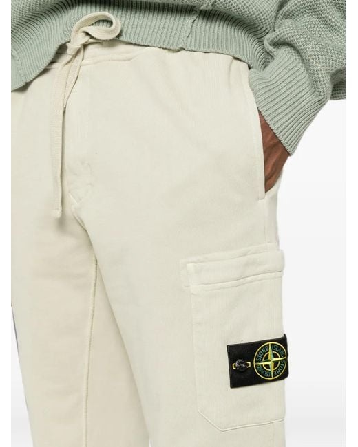 Stone Island Natural Logo-Patch Track Pants for men