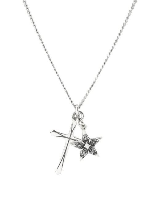 Emanuele Bicocchi Metallic Cross Star-Pendant Necklace
