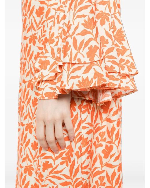 Bambah Pink Ruffled Dress