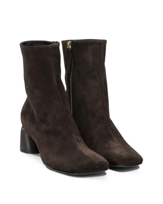 Halmanera Black Suede Ankle Boots