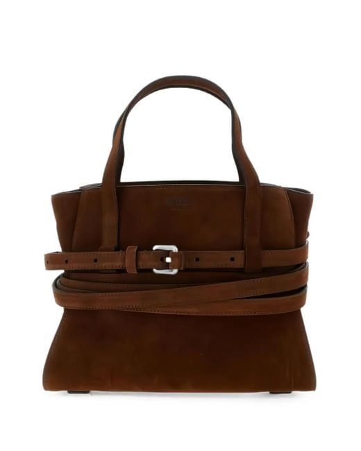 Moschino Brown Tie Me Handbag