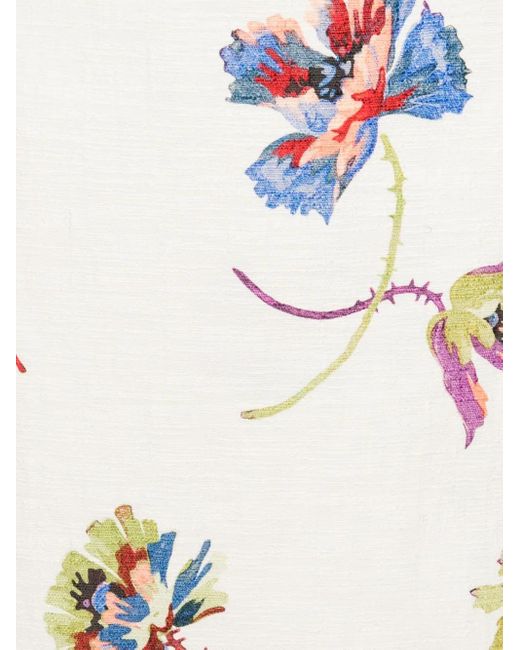 LaDoubleJ White Gerader Rock mit Blumenmuster