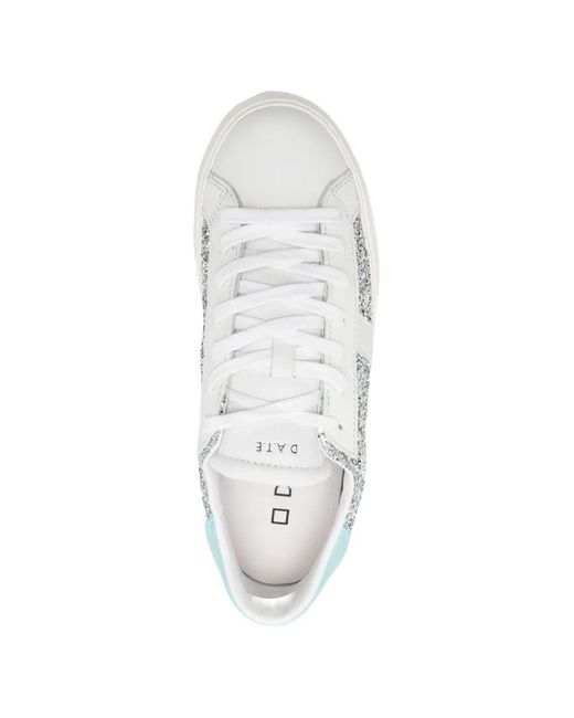 Date White Hill Low Glitter Sneakers