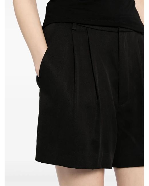 Reformation Black High-Rise Lyocell Shorts
