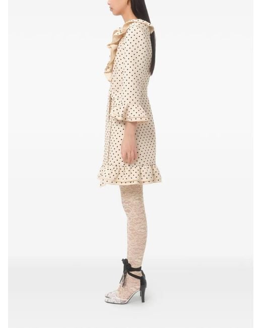 Valentino Garavani Natural Plusdepois-Print Mini Dress
