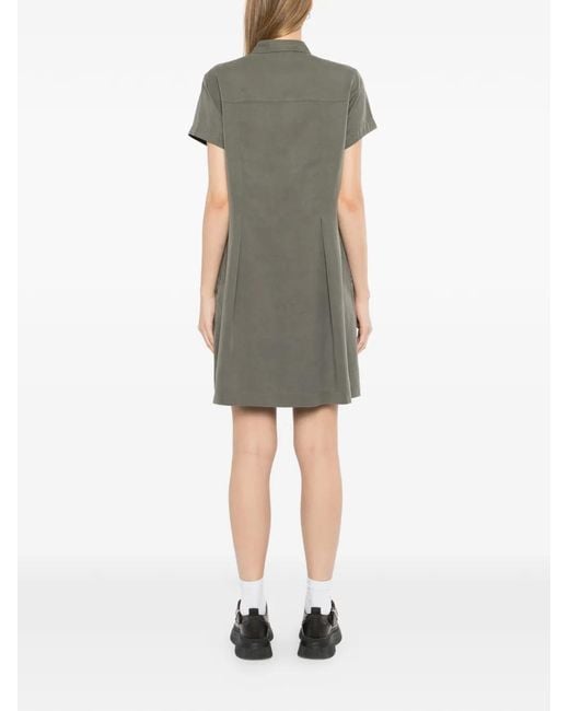 SPORT b. by agnès b. Gray Short-Sleeves Mini Shirt Dress