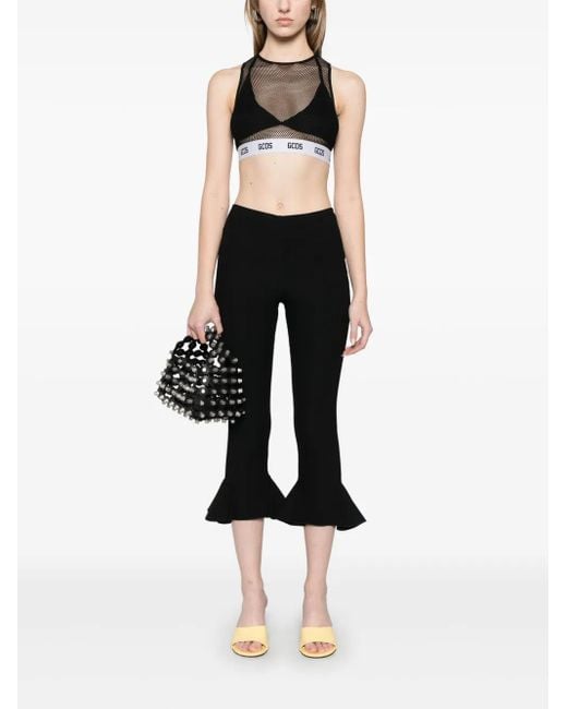 Gcds Black Essentials Net Top