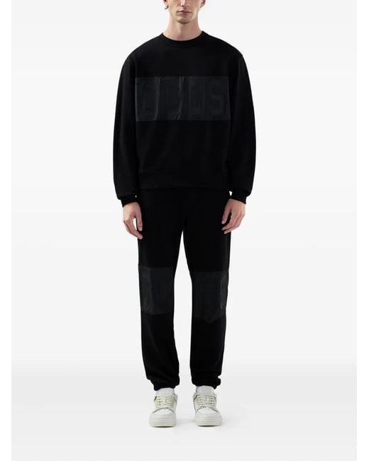 Gcds Black Logo-Embellishment Sweatshirt for men