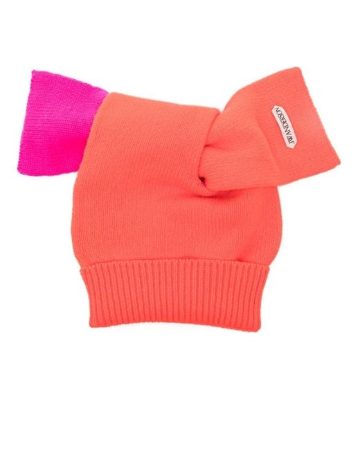 J.W. Anderson Pink Knotted Beanie Hat