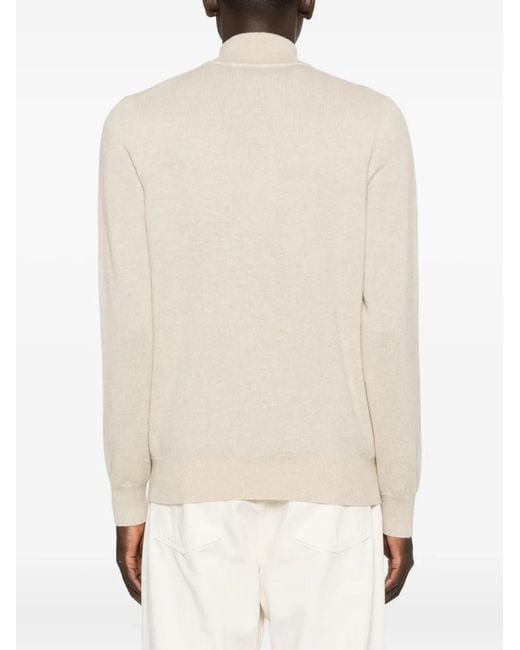 Bompard White Zip-Fastening Sweater for men