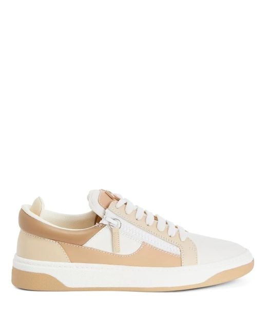 Giuseppe Zanotti White Gz94 Double-Zip Low-Top Sneakers for men