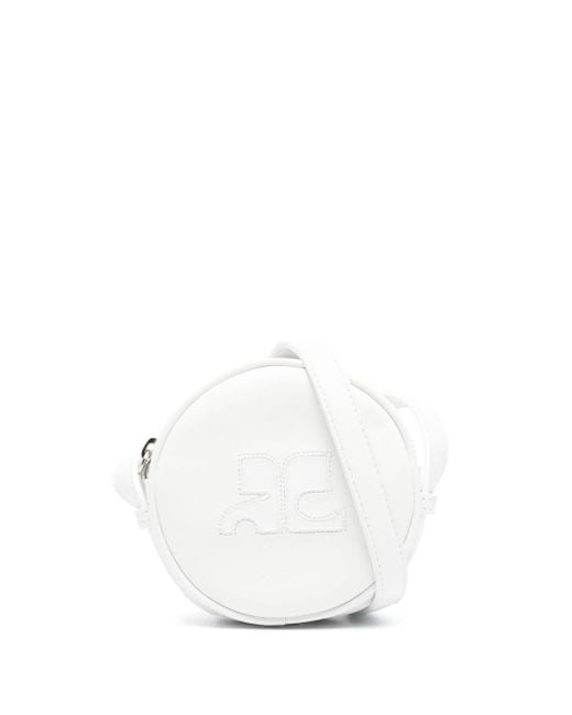 Courreges White Mini-Tasche mit Logo-Patch