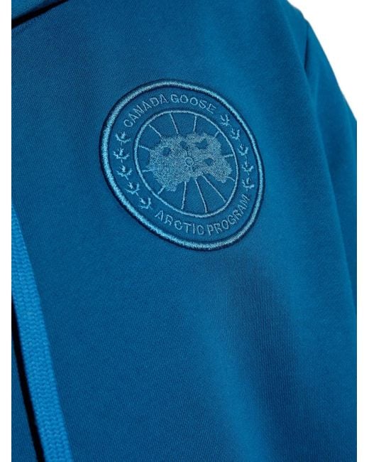 Canada Goose Blue Huron Embroidered-Logo Hoodie for men