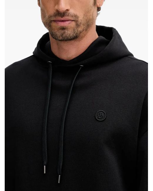 Boss Hoodie Met Opgestikte Zak in het Black voor heren