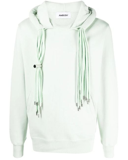 Ambush Blue Multicord Logo-Print Hoodie for men