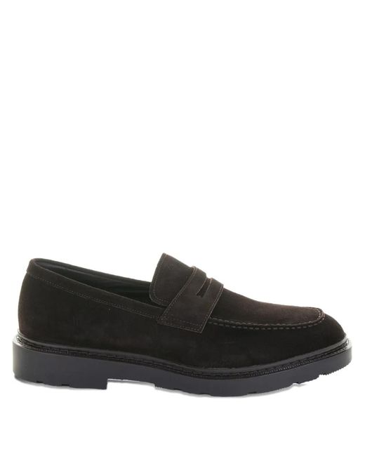 Fratelli Rossetti Penny Suede Loafers in Black for Men | Lyst display picture 3