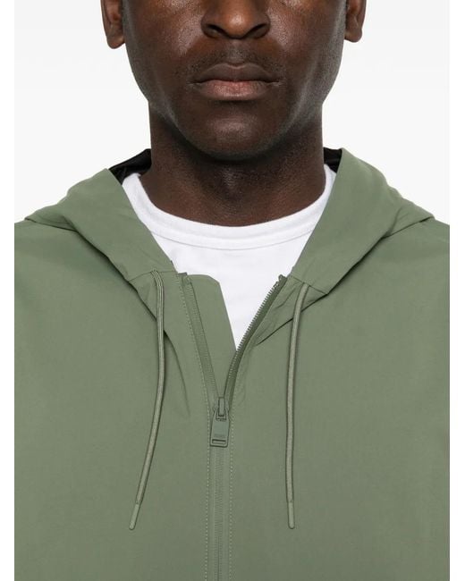 Rains Green Suva Hooded Hardshell Jacket