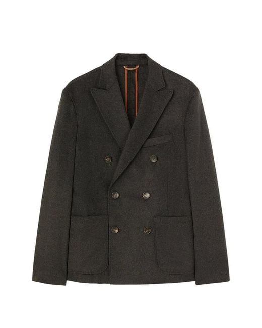 RETORI Black Double-Breasted Patch-Pocket Blazer for men