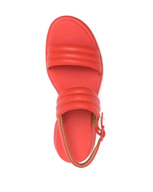 Camper Red Spiro 40Mm Leather Sandals
