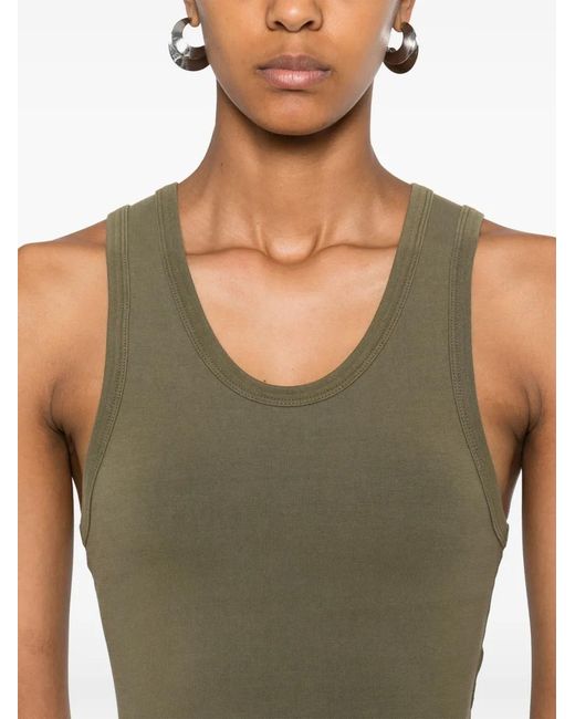 Entire studios Green Cropped Tank Top
