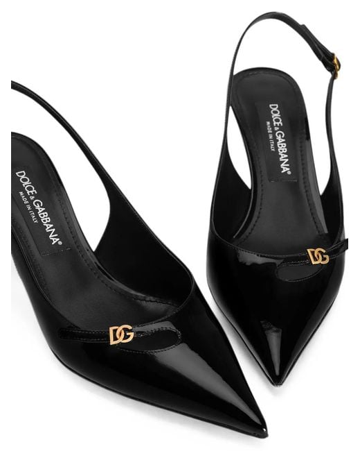 Dolce & Gabbana Black Patent-Leather Pumps