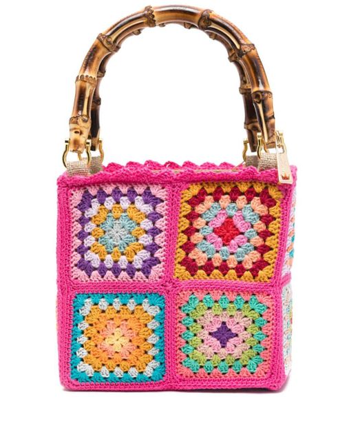 La Milanesa Pink Mini Summer Crochet Tote Bag