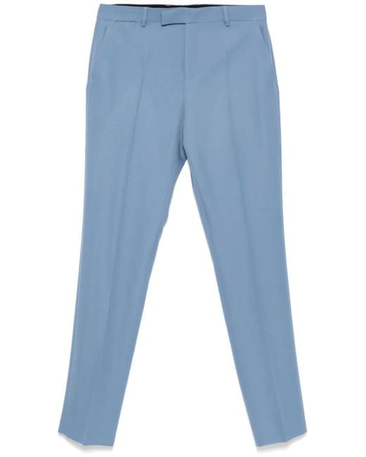 【関税&送料込み】Versace Wool Tailored Trousers Versace Wool Tailored Trousers in Blue for Men | Lyst