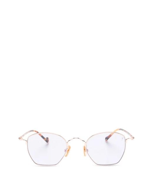 Eyepetizer White Geometric-Frame Sunglasses