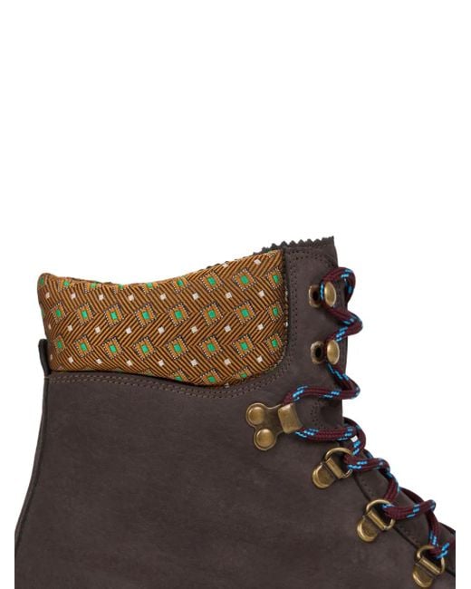 Etro Brown Trekking Ankle Boots for men