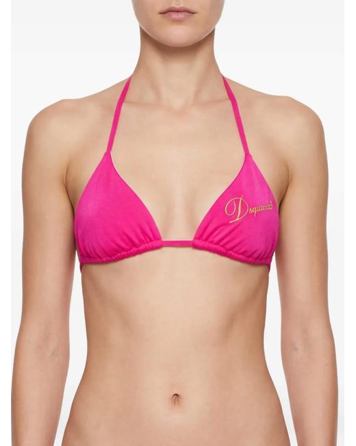 DSquared² Pink Signature Triangle Top
