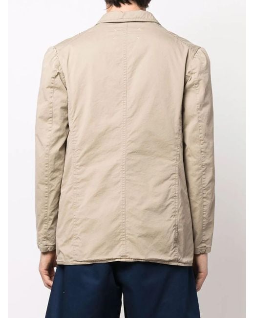 Maison Margiela Natural Notched-Lapels Single-Breasted Blazer for men