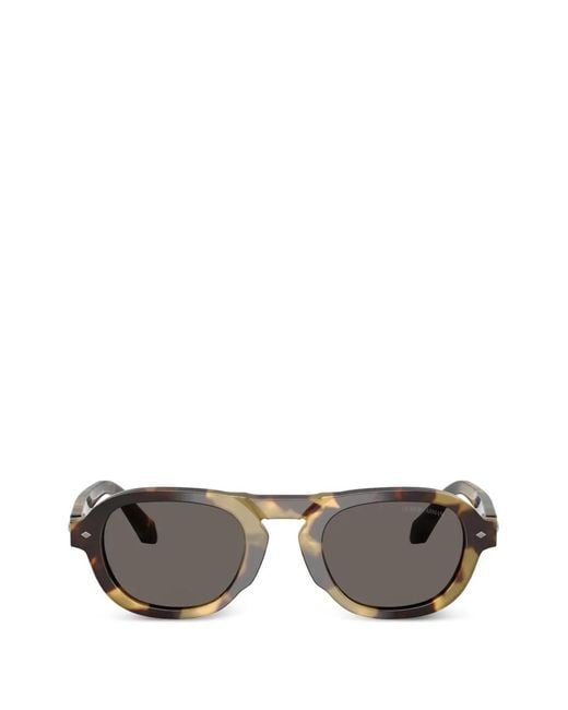 Giorgio Armani Gray Logo-Detail Sunglasses for men