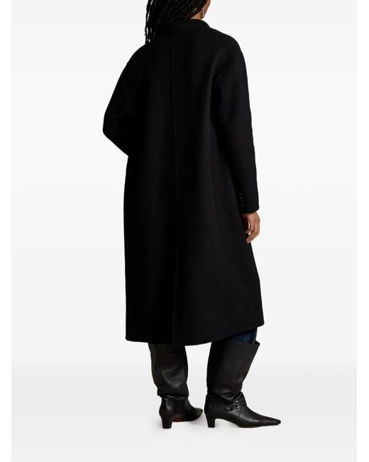 Polo Ralph Lauren Black Single-Breasted Wool Coat
