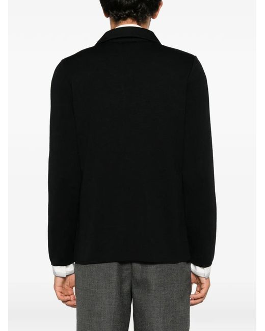 Lardini Black Patch-Pocket Button-Up Jacket for men