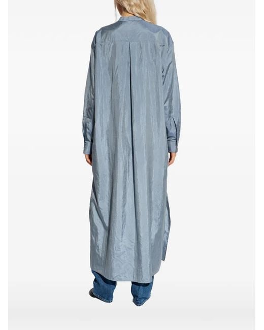 Jil Sander Blue Side-Slit Shirt Dress