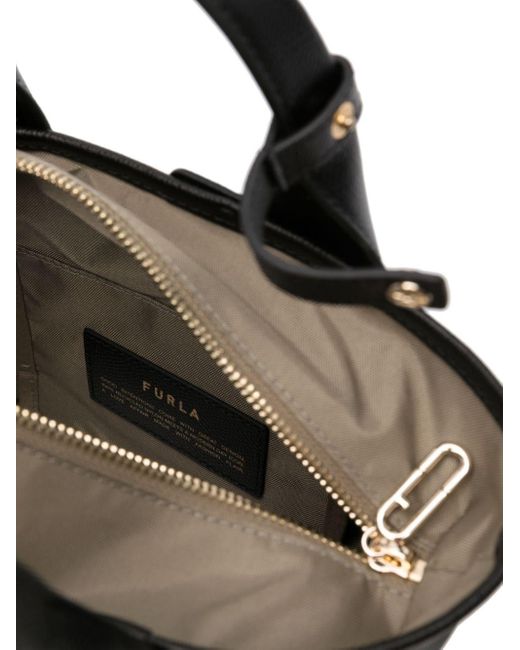 Sac à Main Furla Piuma W En Cuir – Noir – Taille Moyenne – Neuf Avec étiquettes Et Pochette