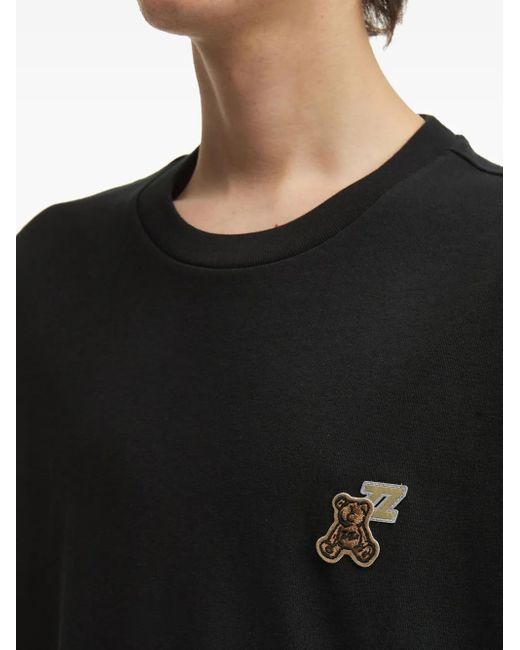 T-Shirt A Maniche Lunghe Con Logo di Izzue in Black da Uomo